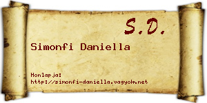 Simonfi Daniella névjegykártya